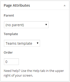 Team Page Template